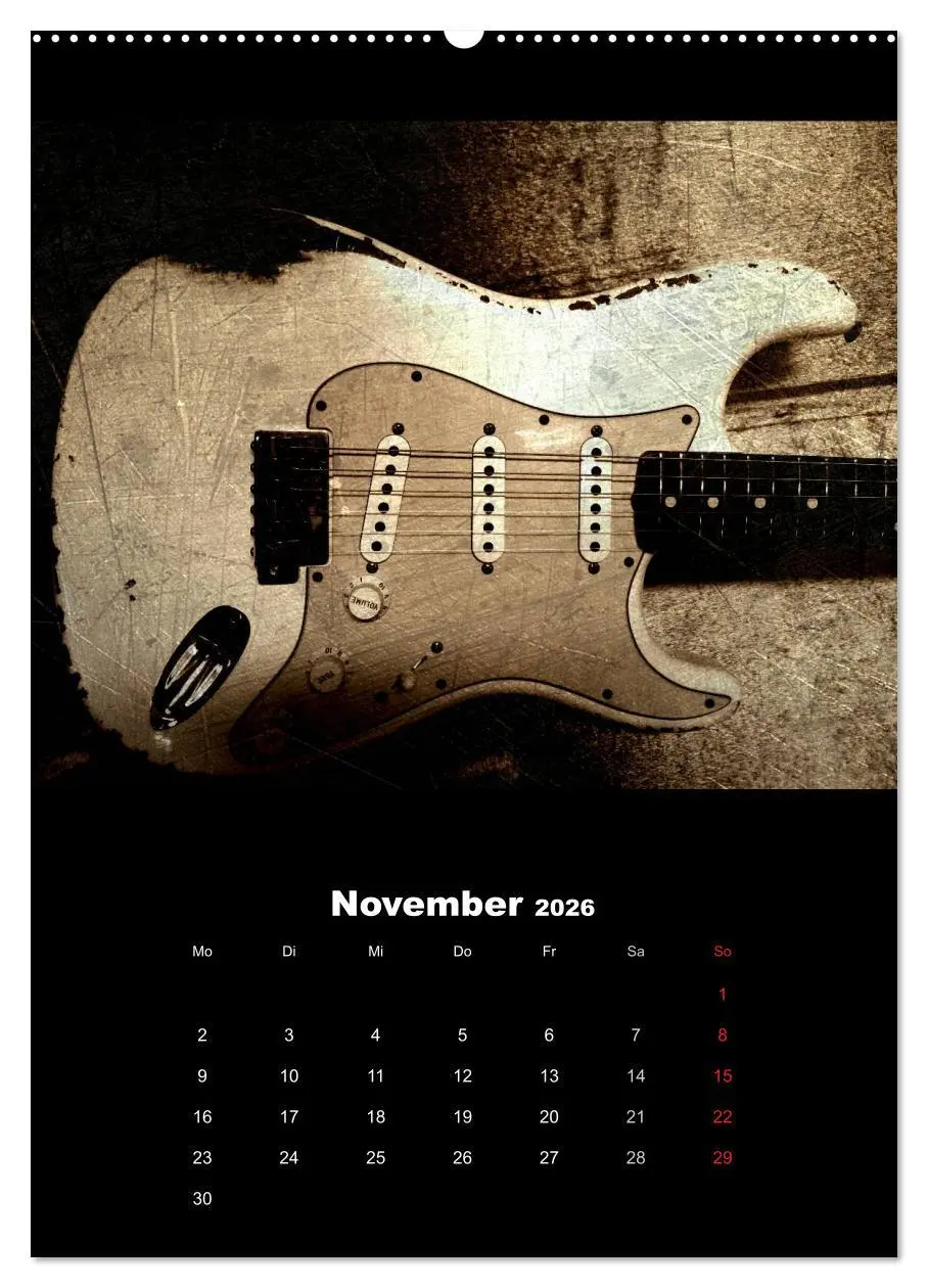 Bild: 9783516430547 | Vintage Gitarren (Wandkalender 2026 DIN A2 hoch), CALVENDO...