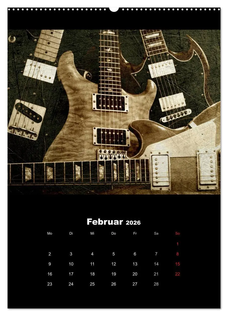 Bild: 9783516430547 | Vintage Gitarren (Wandkalender 2026 DIN A2 hoch), CALVENDO...