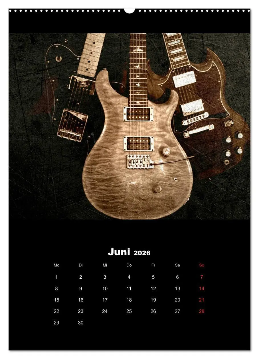 Bild: 9783516430547 | Vintage Gitarren (Wandkalender 2026 DIN A2 hoch), CALVENDO...