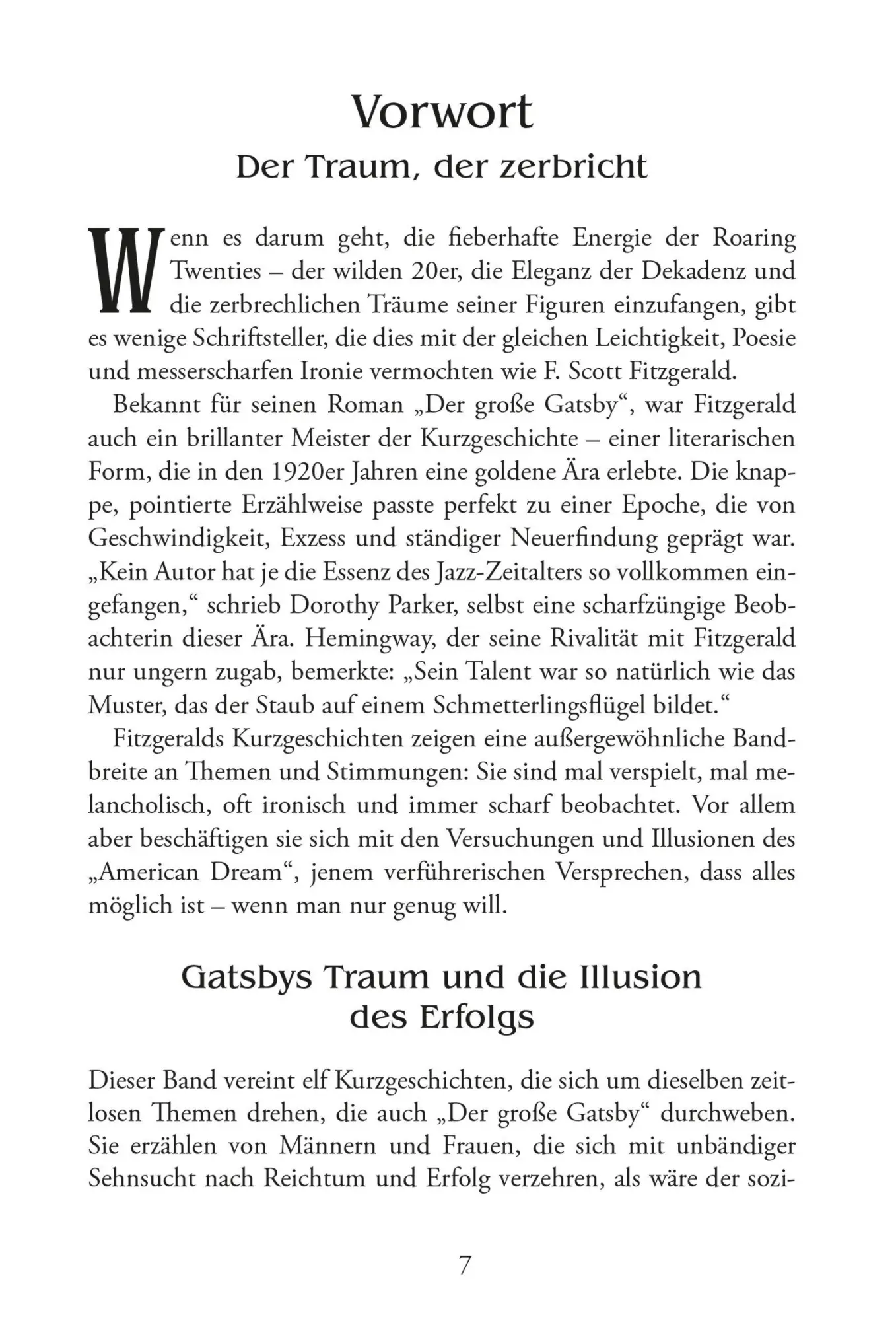 Bild: 9783965450547 | Gatsbys Traum. Die besten Kurzgeschichten. Band 1. F. Scott Fitzgerald