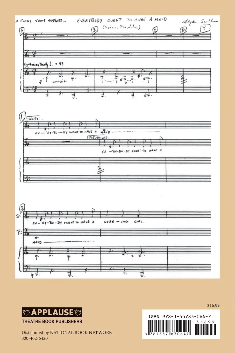 Rückseite: 9781557830647 | A Funny Thing Happened on the Way to the Forum Libretto | Taschenbuch