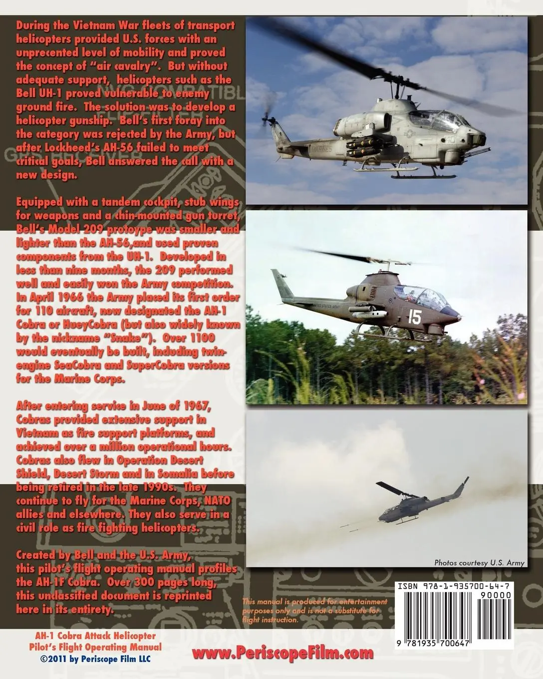 Rückseite: 9781935700647 | AH-1 Cobra Attack Helicopter Pilot's Flight Operating Instructions