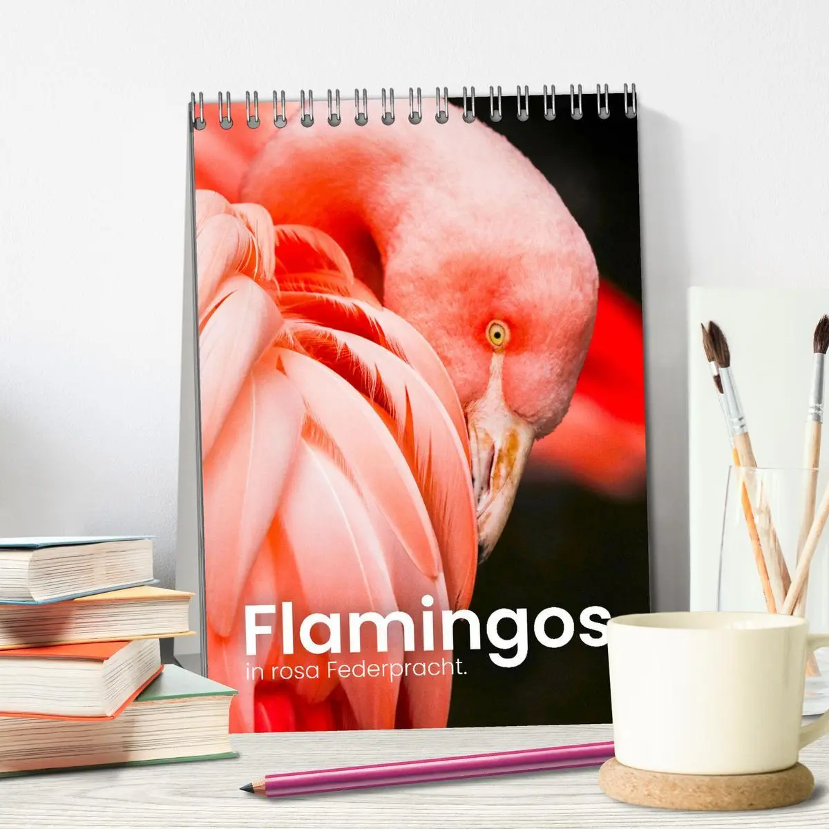 Bild: 9783516350647 | Flamingos in rosa Federpracht. (Tischkalender 2026 DIN A5 hoch),...