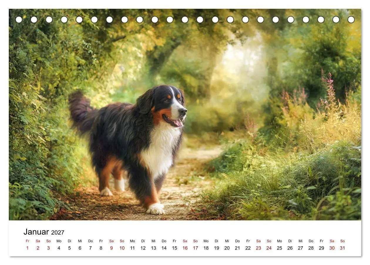 Bild: 9783516800647 | Stolz und Sanftmut - Berner Sennenhunde (Tischkalender 2027 DIN A5...