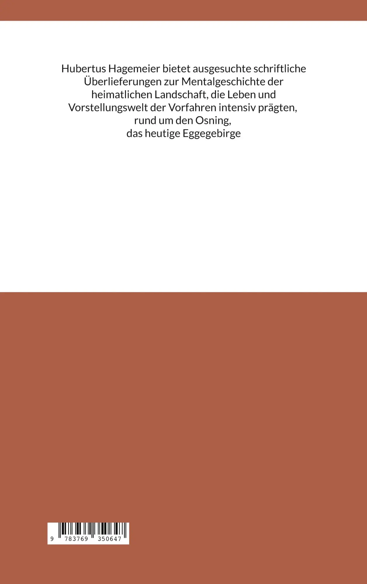 Rückseite: 9783769350647 | Mythen - Sagen - Volksglaube - Brauchtum | Hubertus Hagemeier | Buch