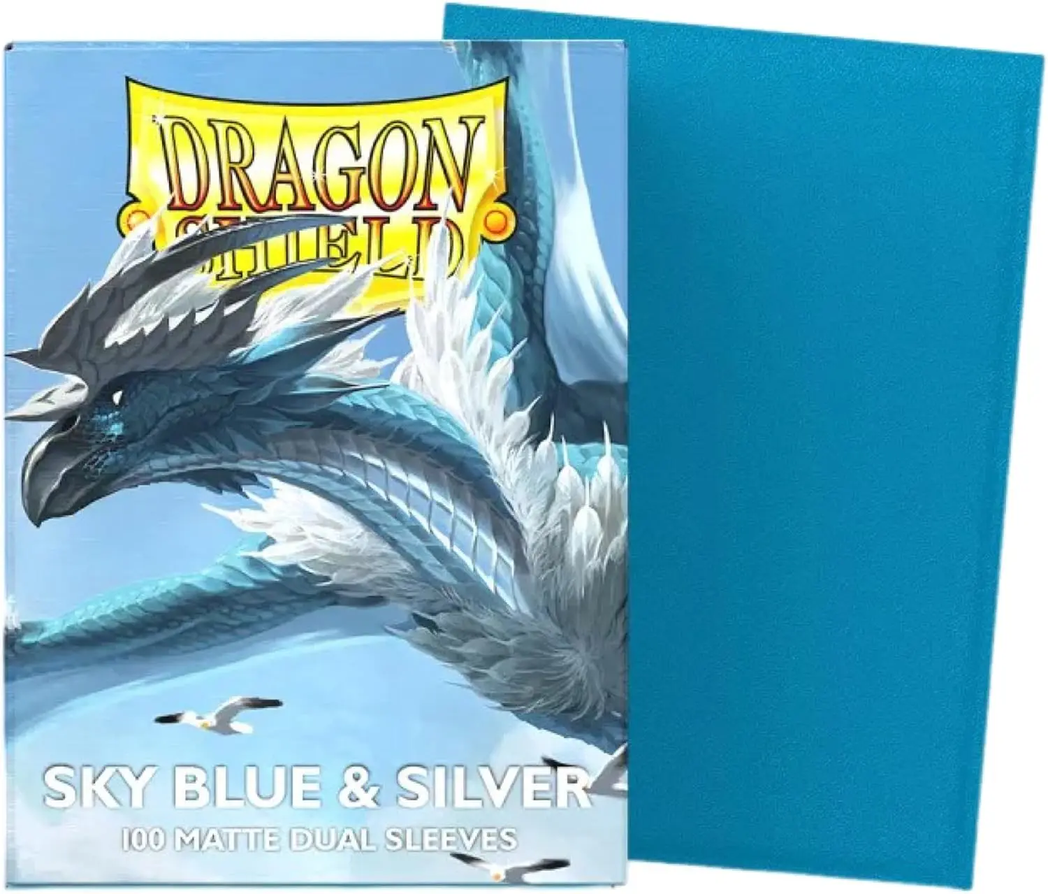 Cover: 5706569150747 | DS100 Matte Dual - Sky Blue &amp; Silver | 2026 | Dragon Shield!