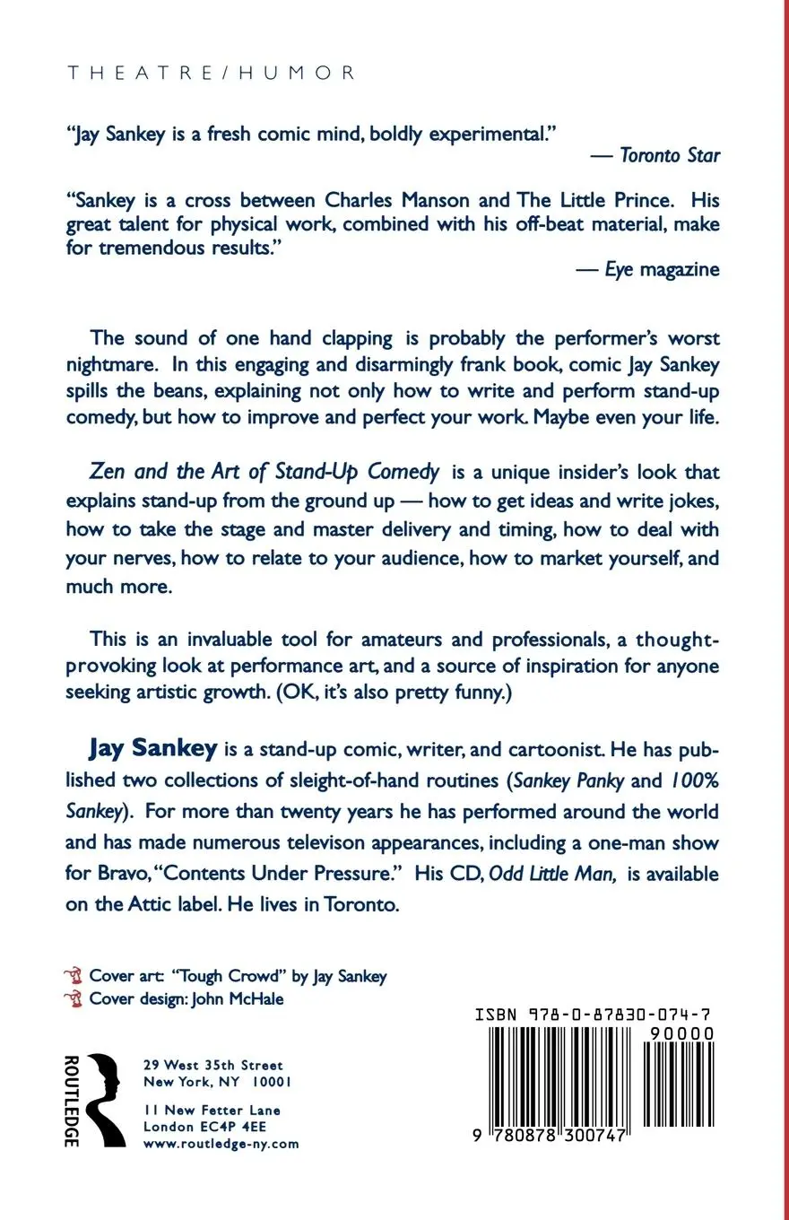 Rückseite: 9780878300747 | Zen and the Art of Stand-Up Comedy | Jay Sankey | Taschenbuch | 1998