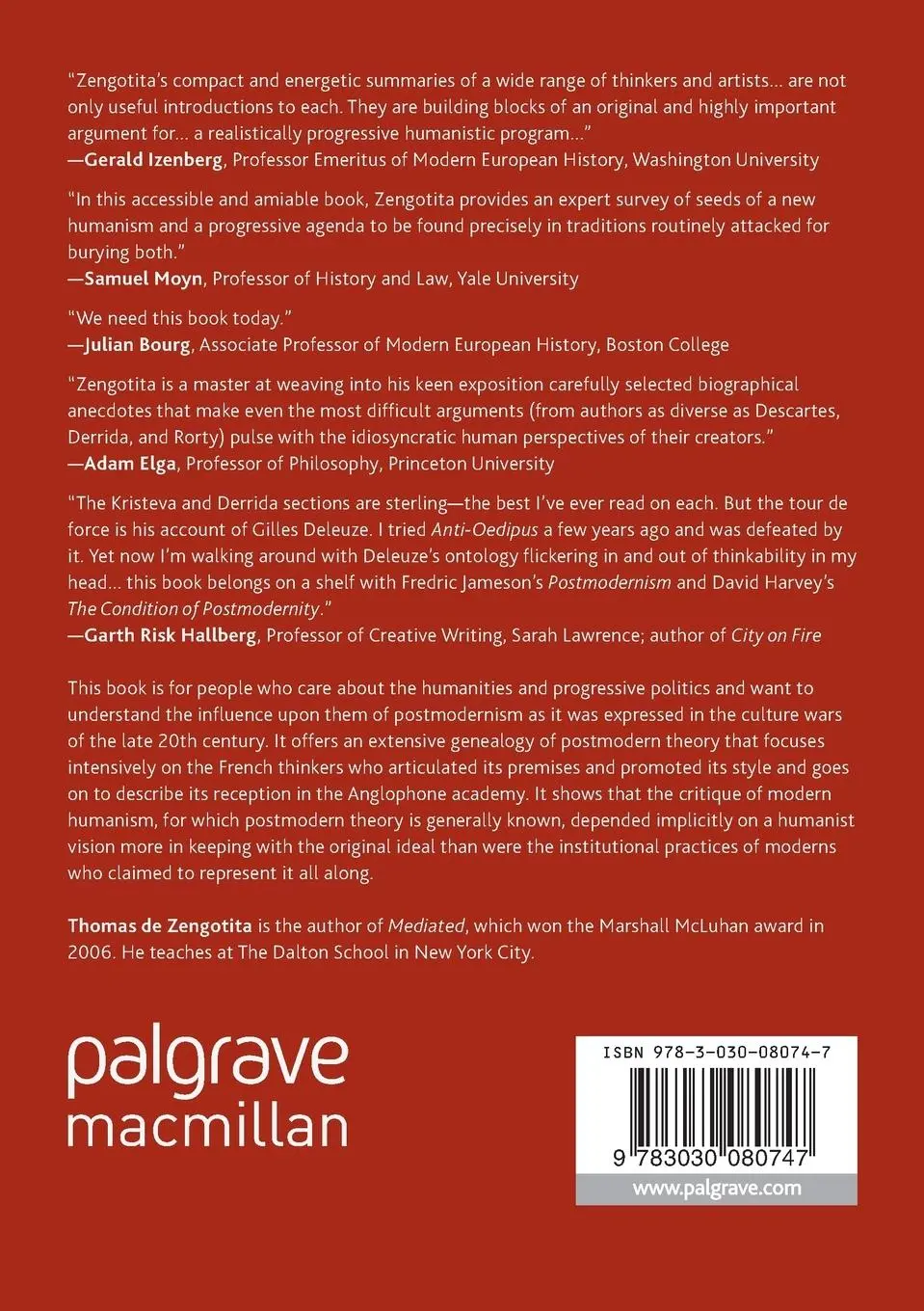 Rückseite: 9783030080747 | Postmodern Theory and Progressive Politics | Toward a New Humanism