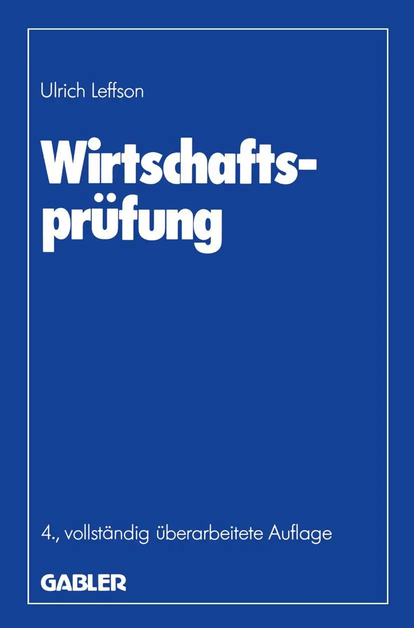 Cover: 9783409350747 | Wirtschaftsprüfung | Ulrich Leffson | Taschenbuch | 400 S. | Deutsch
