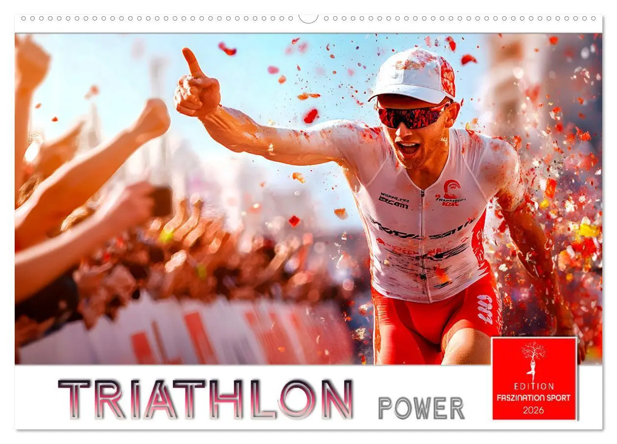 Cover: 9783457320747 | Triathlon Power (Wandkalender 2026 DIN A2 quer), CALVENDO...