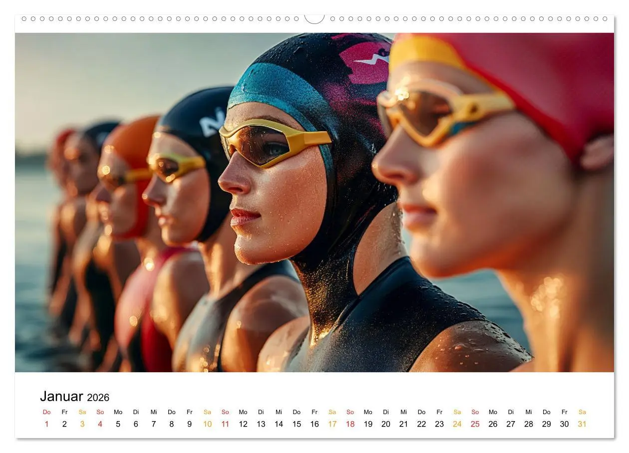 Bild: 9783457320747 | Triathlon Power (Wandkalender 2026 DIN A2 quer), CALVENDO...