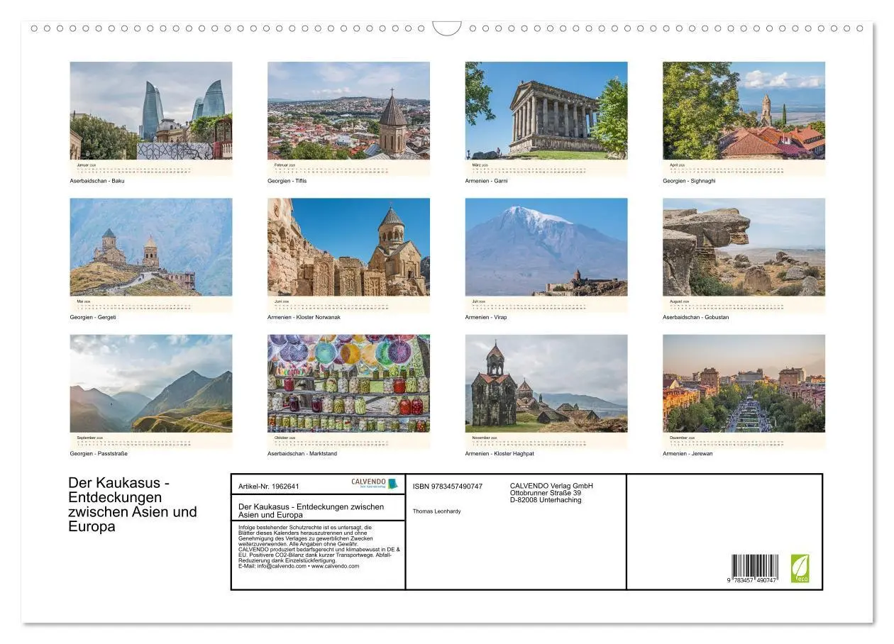 Bild: 9783457490747 | Der Kaukasus - Entdeckungen zwischen Asien und Europa (Wandkalender...
