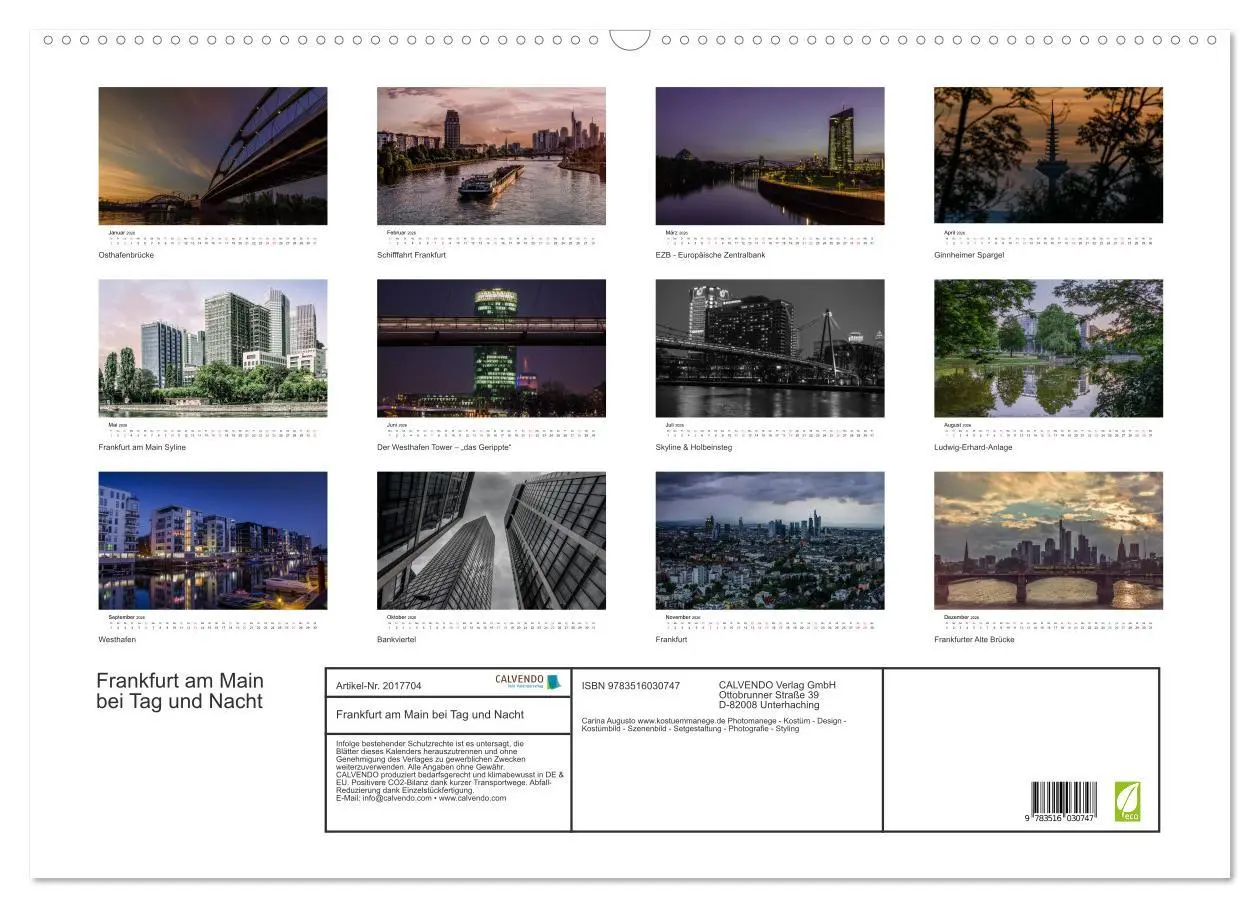 Bild: 9783516030747 | Frankfurt am Main bei Tag und Nacht (Wandkalender 2026 DIN A2...