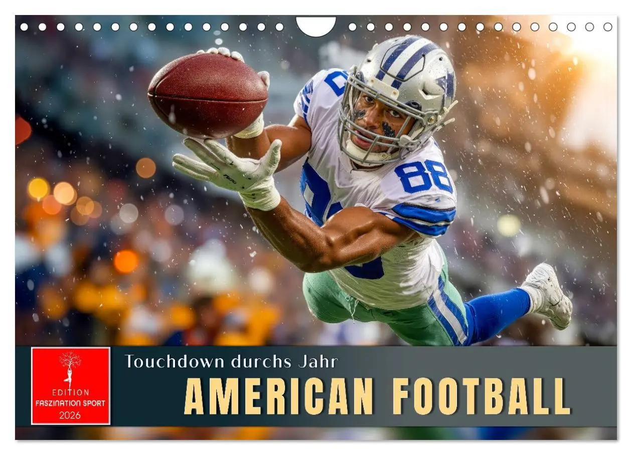 Cover: 9783516650747 | American Football - Touchdown durchs Jahr (Wandkalender 2026 DIN A4...