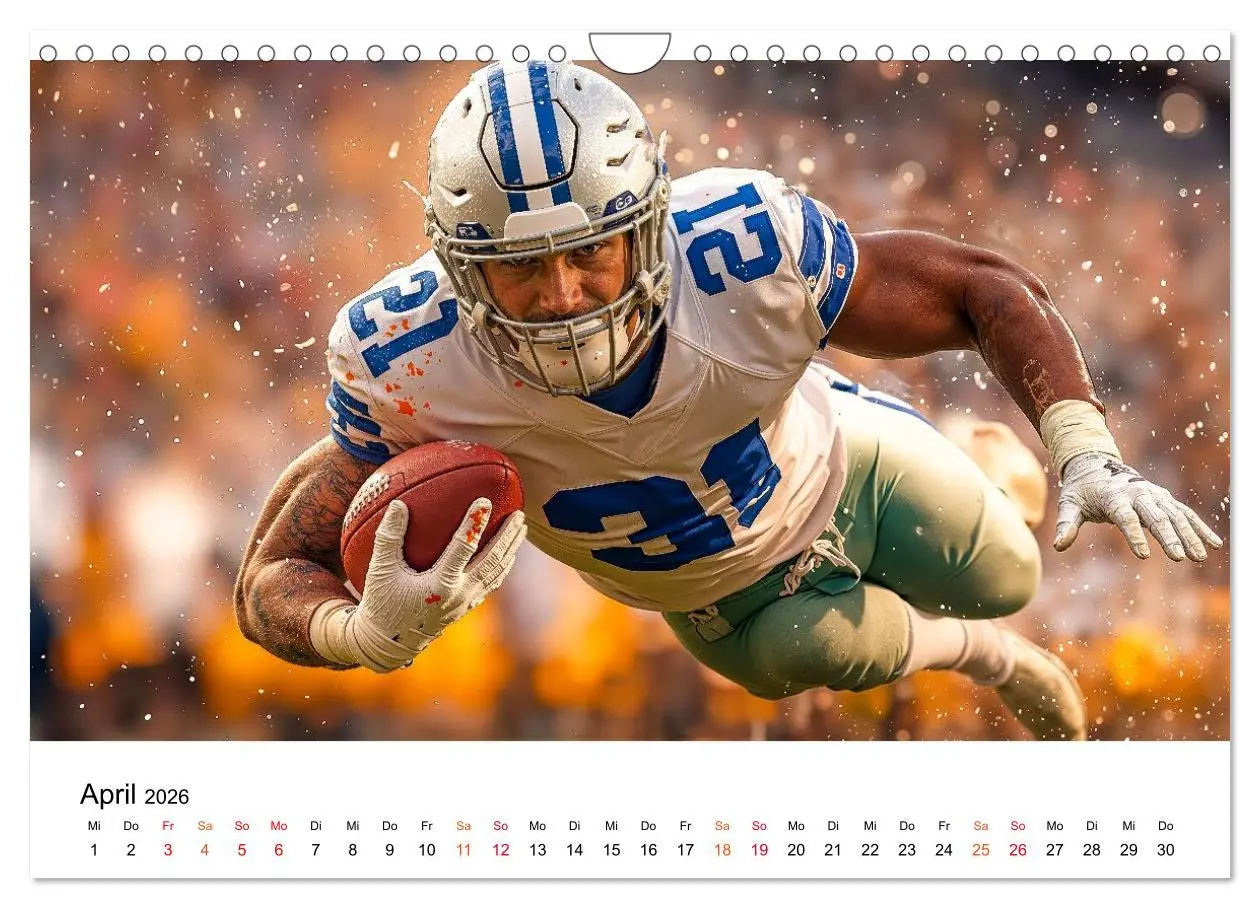 Bild: 9783516650747 | American Football - Touchdown durchs Jahr (Wandkalender 2026 DIN A4...