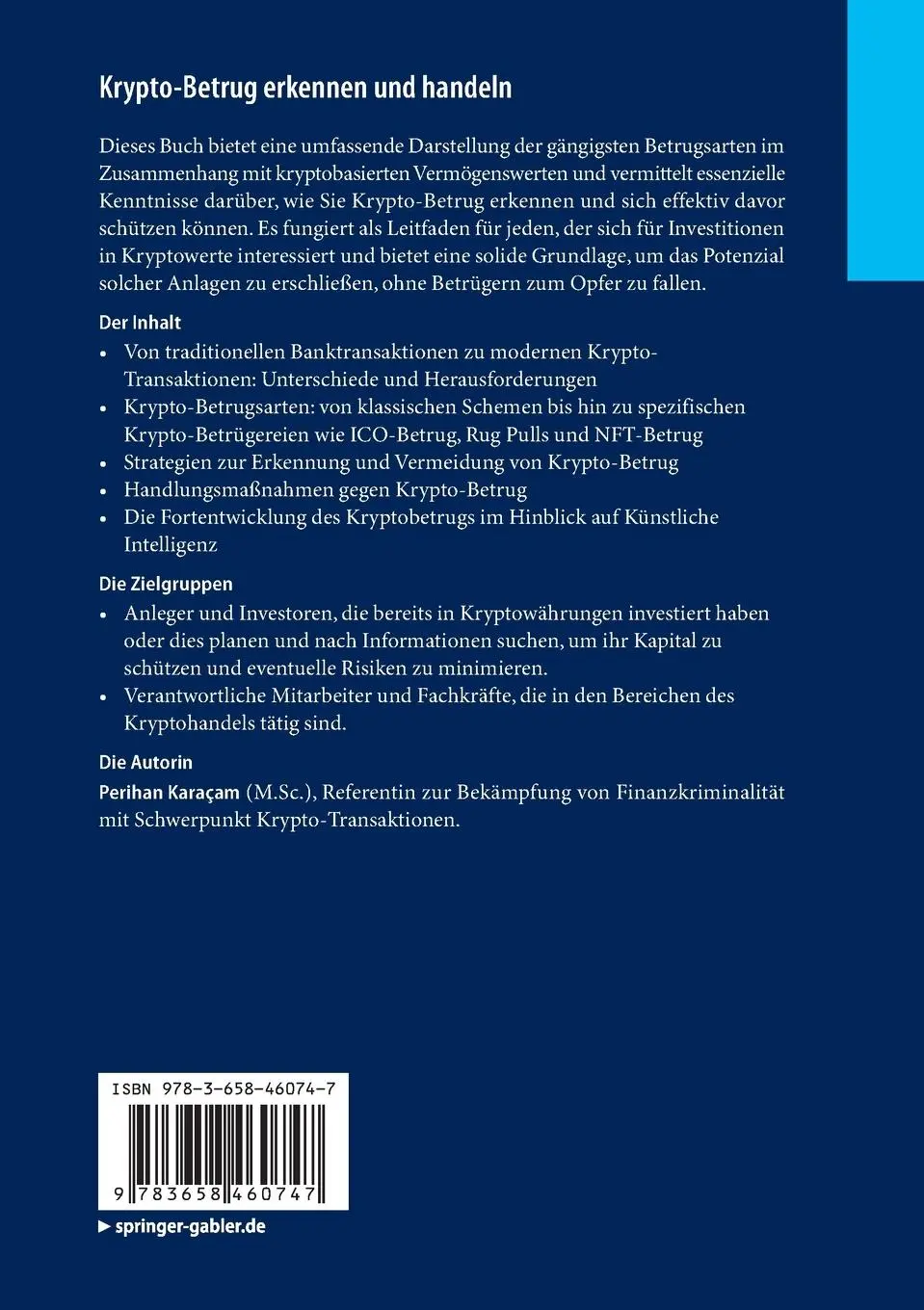 Rückseite: 9783658460747 | Krypto-Betrug erkennen und handeln | Perihan Karaçam | Taschenbuch