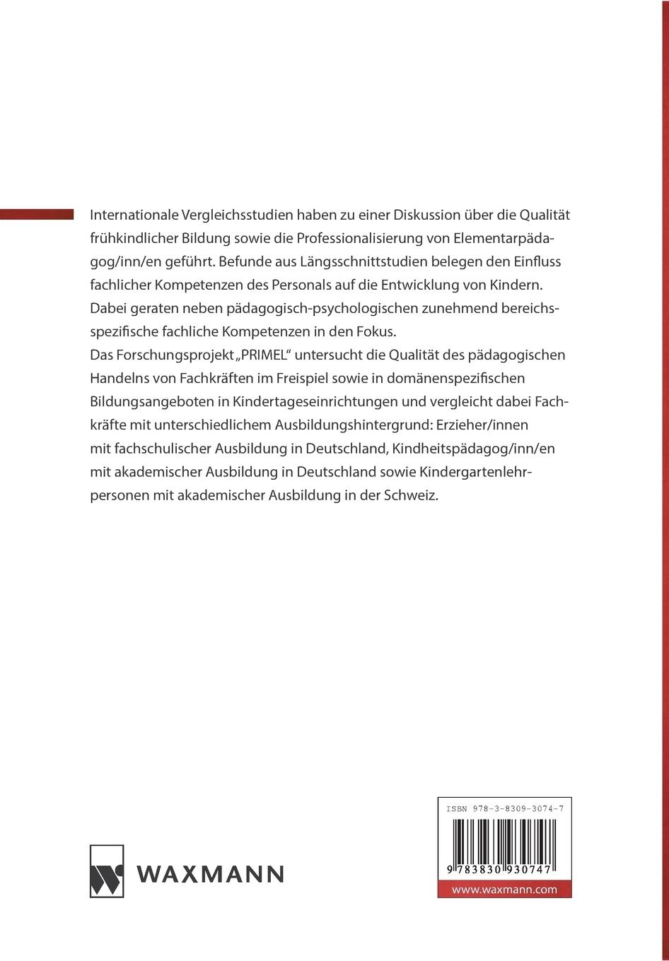 Rückseite: 9783830930747 | Professionelles Handeln im Elementarbereich (PRIMEL) | Kucharz (u. a.)