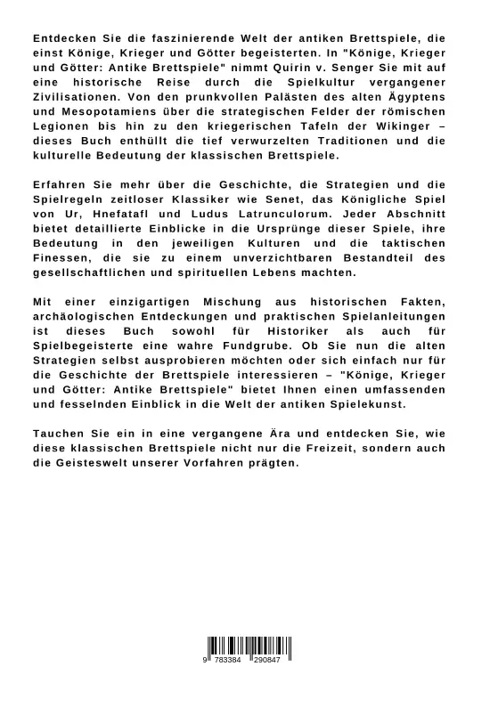 Bild: 9783384290847 | Könige, Krieger und Götter: Antike Brettspiele | Quirin von Senger