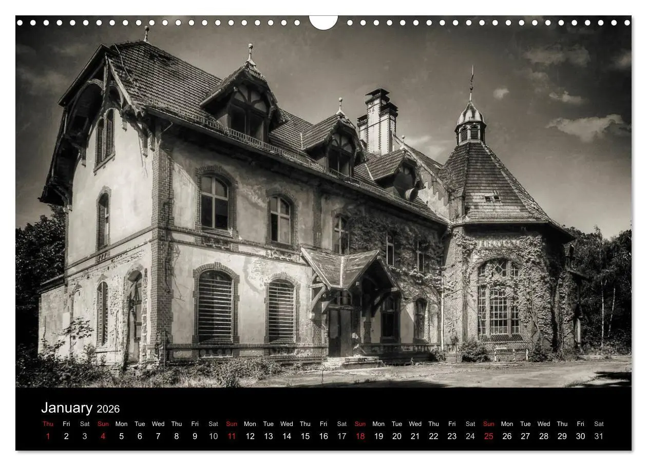 Bild: 9783516570847 | Abandoned Places Haunted Houses (Wall Calendar 2026 DIN A3...
