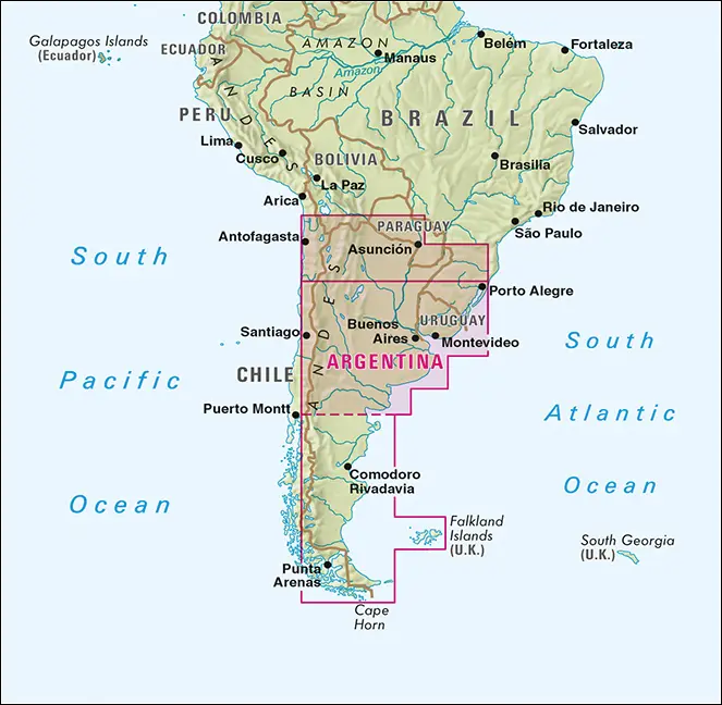 Bild: 9783865740847 | Nelles Map Landkarte Argentina: North, Uruguay Argentinien : Nord,...