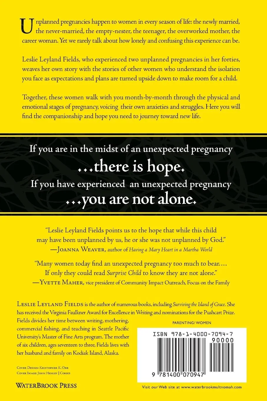 Rückseite: 9781400070947 | Surprise Child | Finding Hope in Unexpected Pregnancy | Fields | Buch