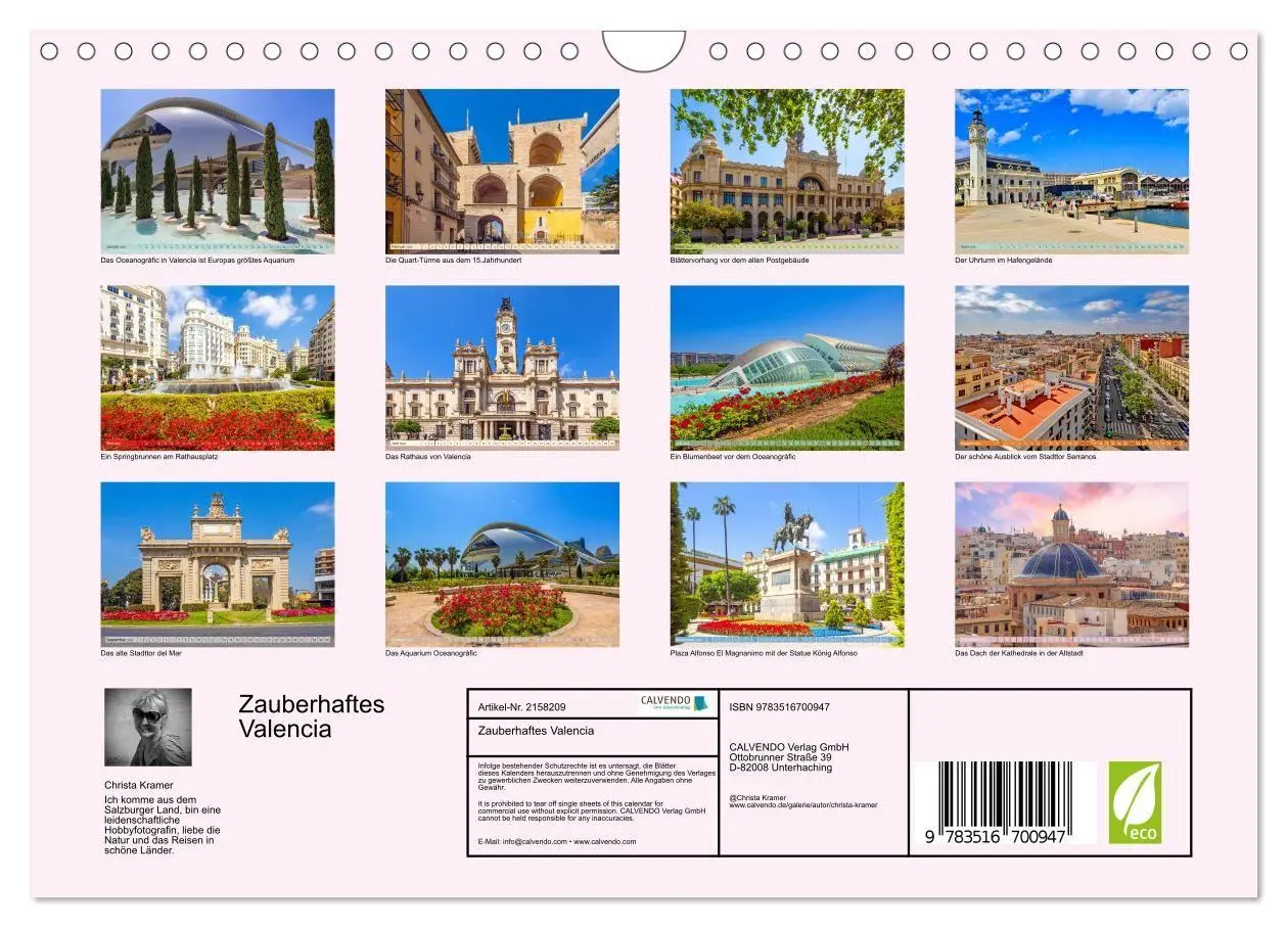 Bild: 9783516700947 | Zauberhaftes Valencia (Wandkalender 2026 DIN A4 quer), CALVENDO...