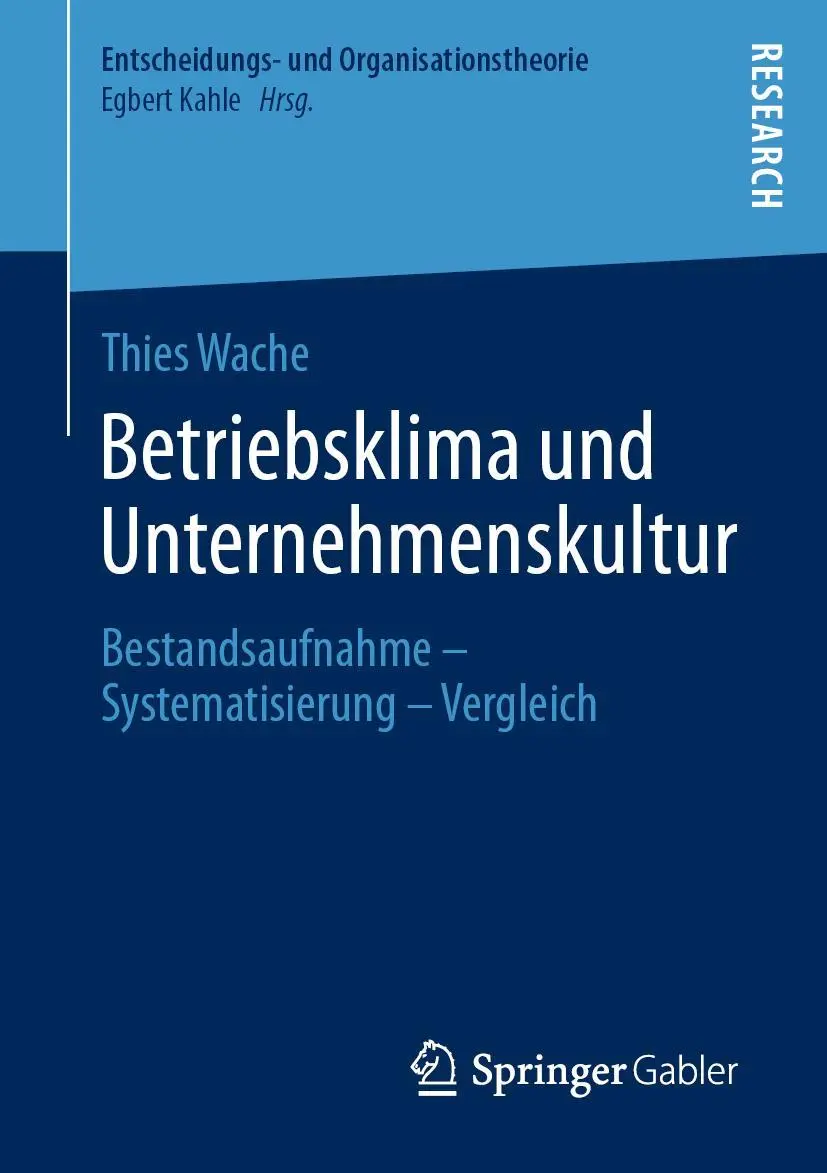 Cover: 9783658370947 | Betriebsklima und Unternehmenskultur | Thies Wache | Taschenbuch