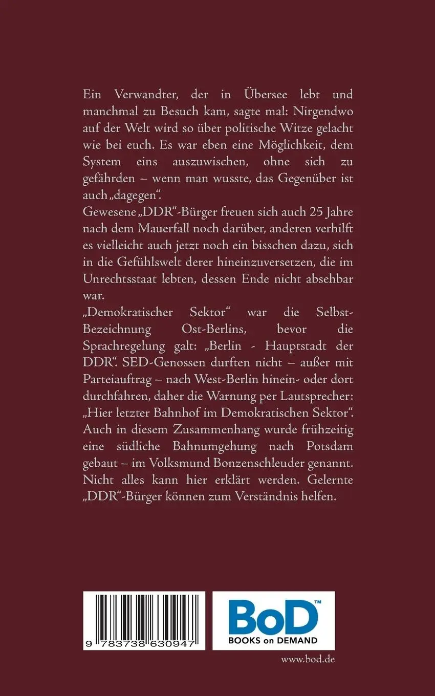 Rückseite: 9783738630947 | Hier letzter Bahnhof im Demokratischen Sektor | Ernst Dickenscheid