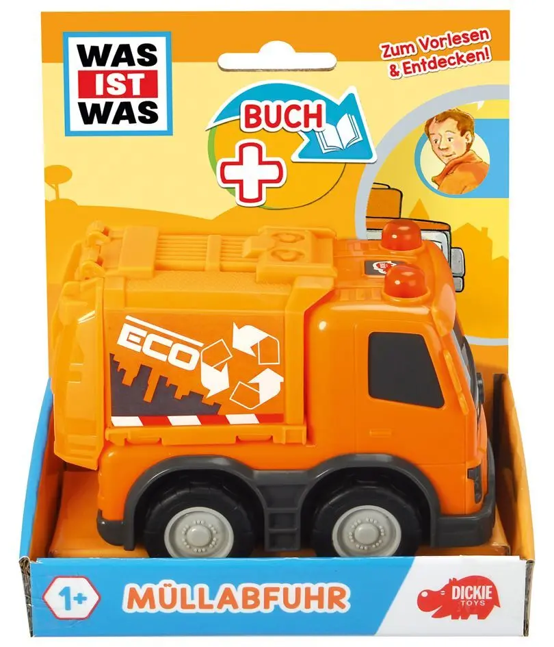Cover: 4260588291047 | WAS IST WAS Dickie Toys Müllabfuhr. Set (Fahrzeug + Buch) | KG | 2020