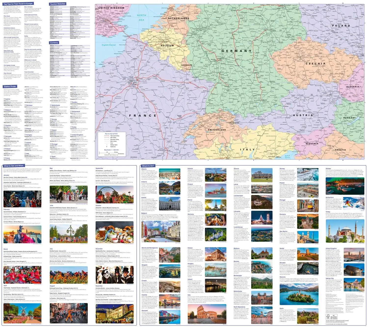 Bild: 9780008711047 | Collins Rail Map of Europe | Plan Your Flight-Free European Adventure