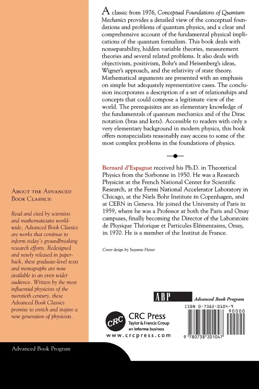 Rückseite: 9780738201047 | Conceptual Foundations Of Quantum Mechanics | Second Edition | Buch