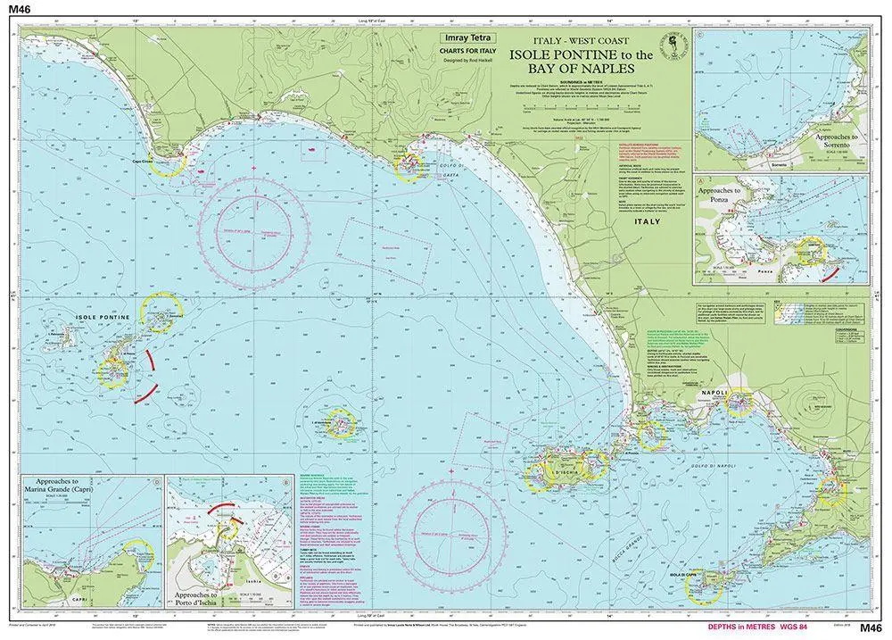 Bild: 9781786791047 | M46 Isole Pontine to the Bay of Naples | Imray M Series | (Land-)Karte