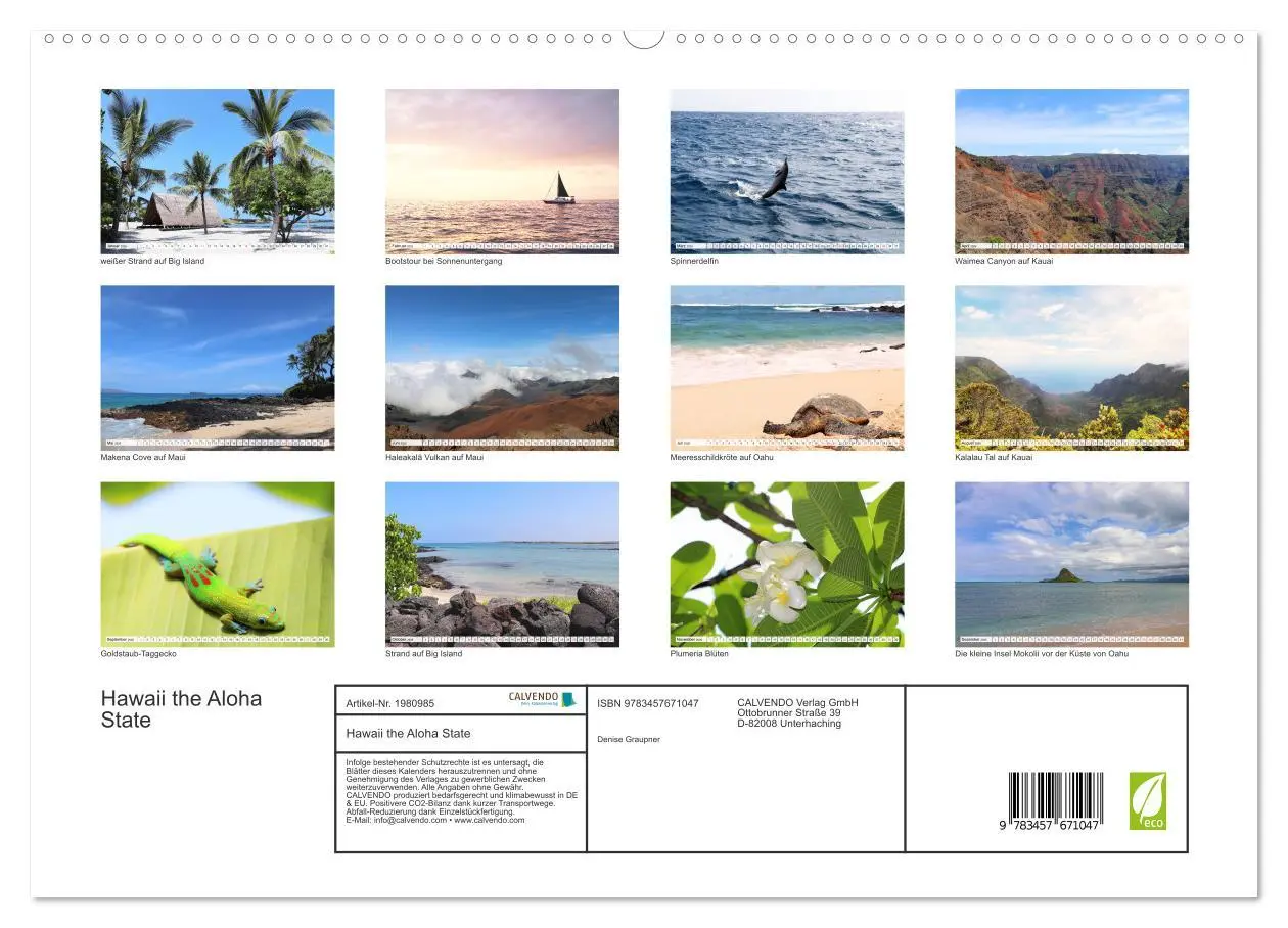 Bild: 9783457671047 | Hawaii the Aloha State (hochwertiger Premium Wandkalender 2026 DIN...