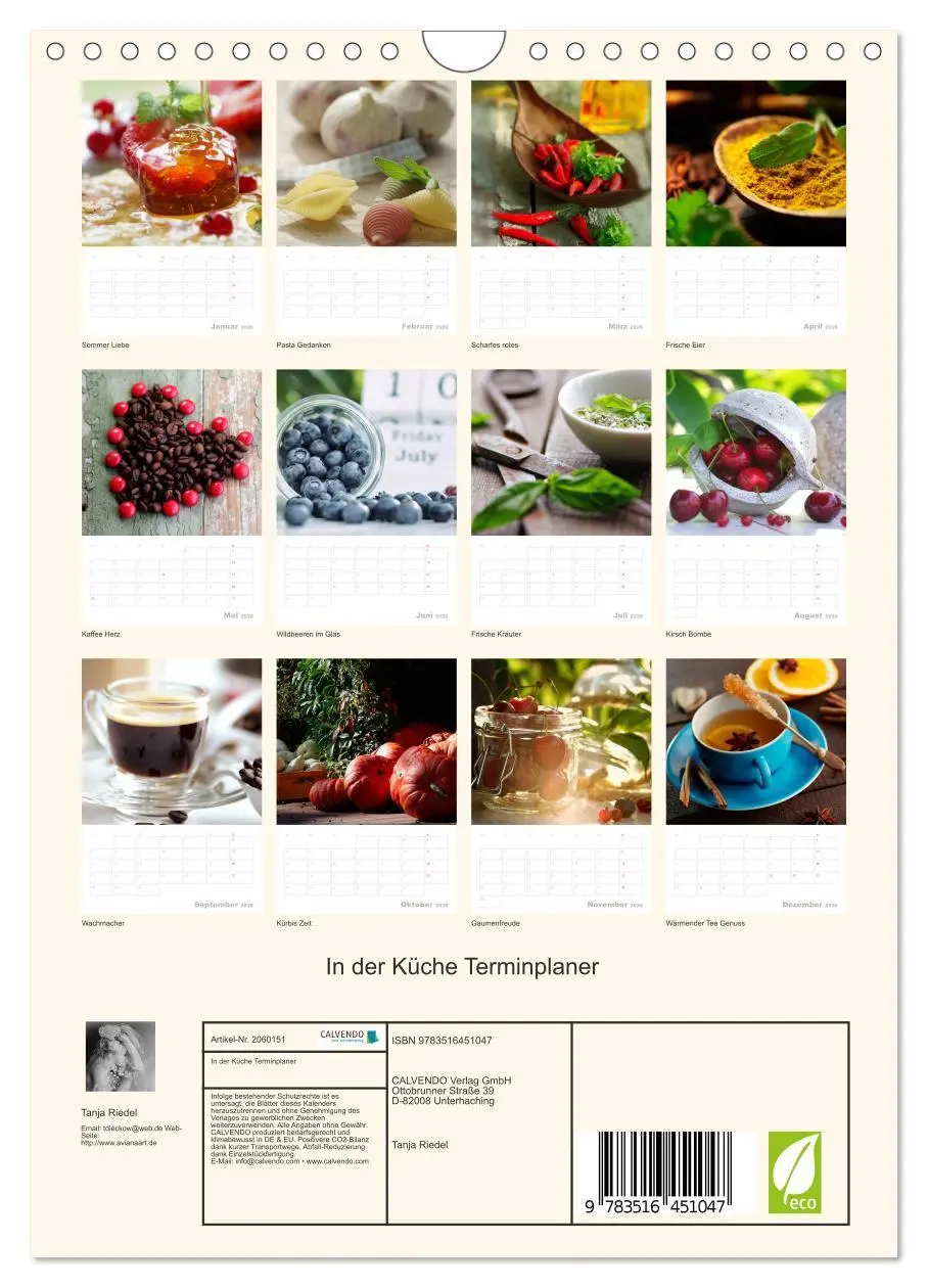 Bild: 9783516451047 | In der Küche Terminplaner (Wandkalender 2026 DIN A4 hoch), CALVENDO...