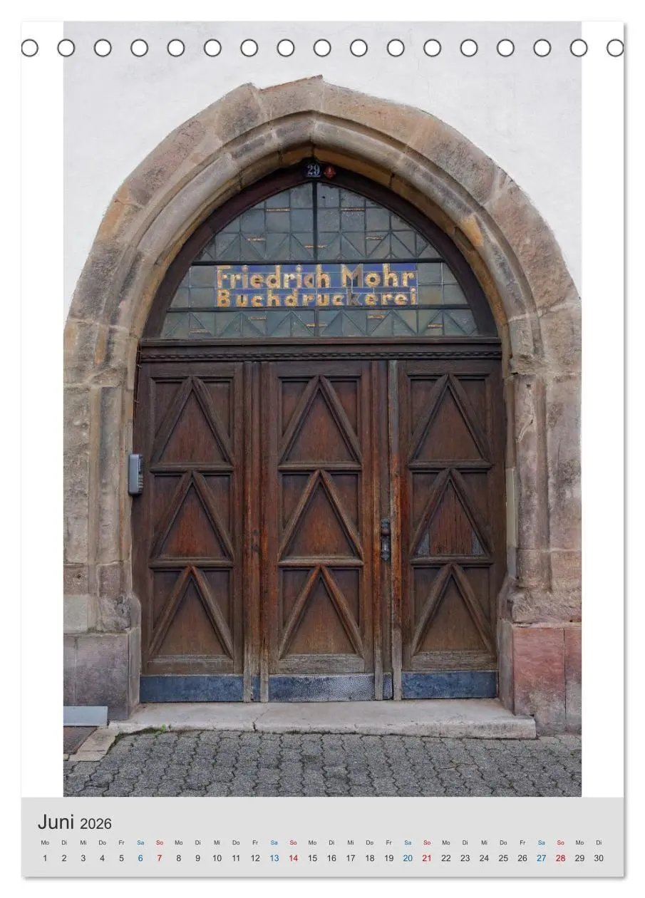 Bild: 9783516691047 | Bad Hersfelder Türen (Tischkalender 2026 DIN A5 hoch), CALVENDO...