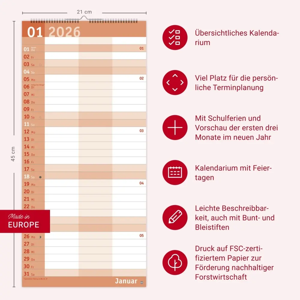 Bild: 9783756411047 | Basic Planer für zwei 2026 | Kalender | Basic Planer Heye | 14 S.