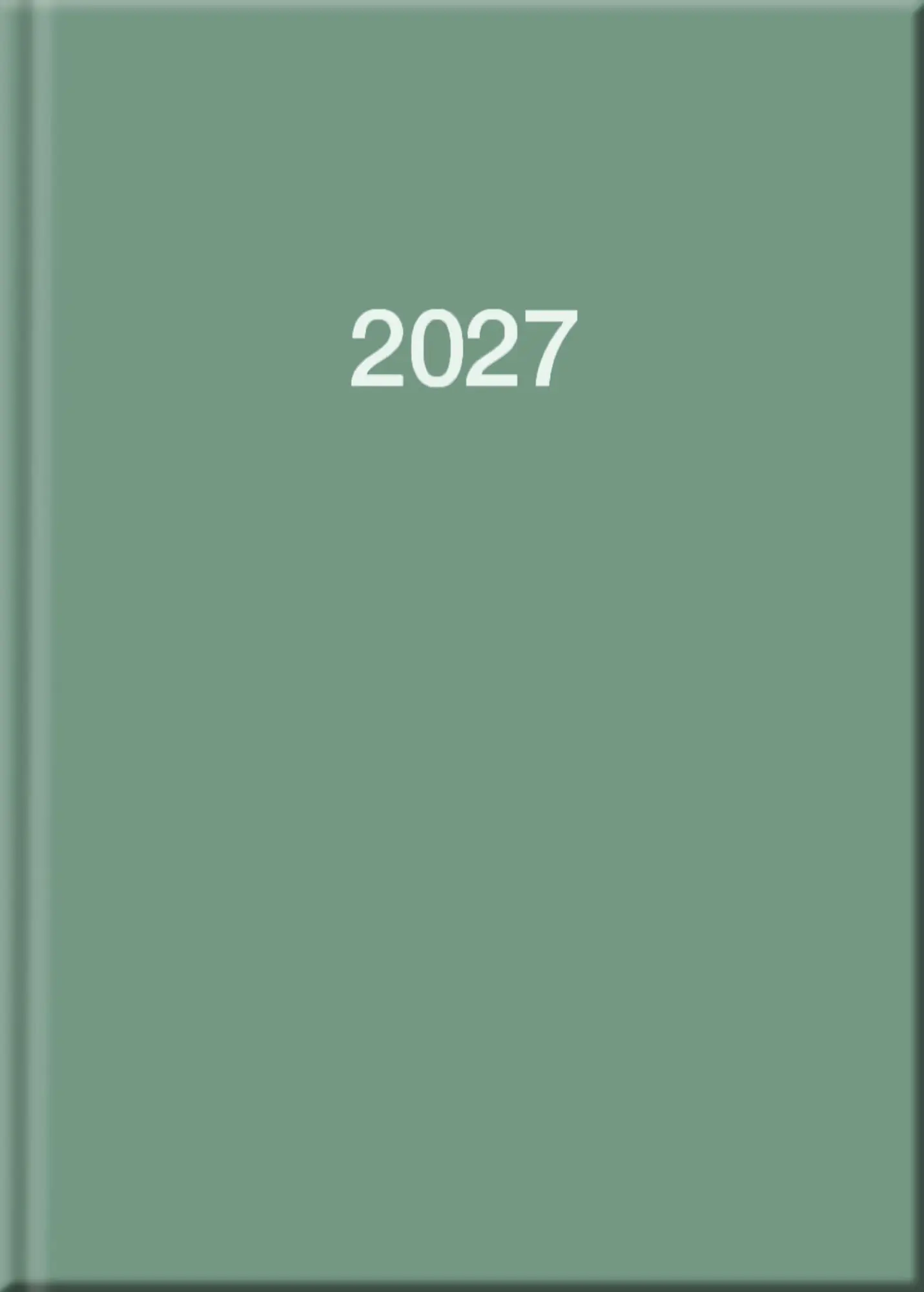 Cover: 4262480691147 | Buchkalender A5 2027 Hellgrün- Je Tag 2 Seiten - 21 x 15 cm | Kalender