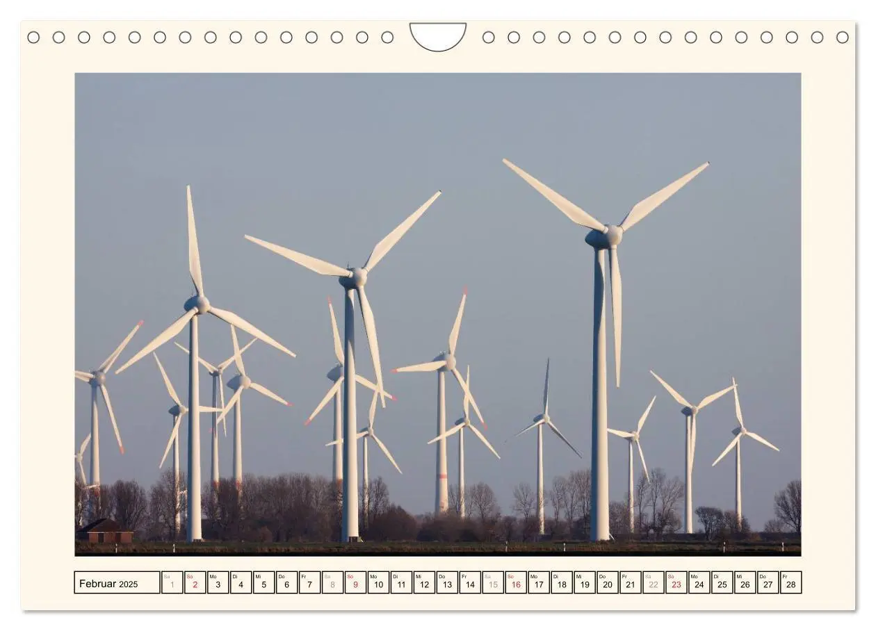 Bild: 9783435711147 | Windkraft in der Landschaft Ostfrieslands (Wandkalender 2025 DIN A4...