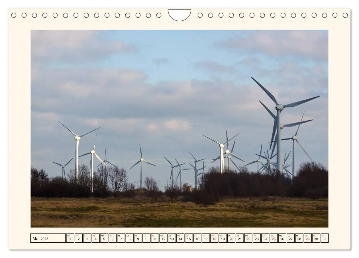 Bild: 9783435711147 | Windkraft in der Landschaft Ostfrieslands (Wandkalender 2025 DIN A4...