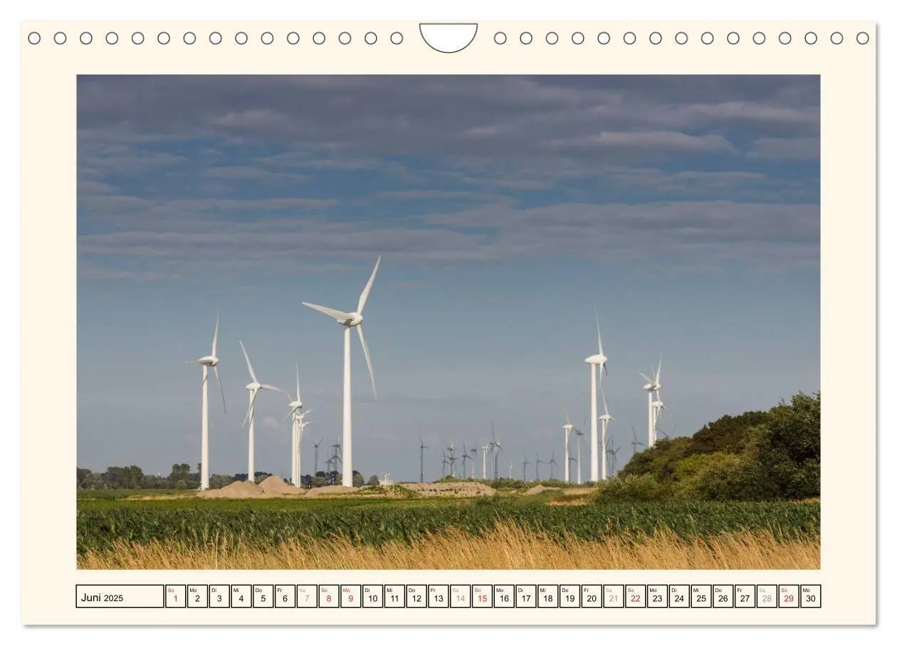 Bild: 9783435711147 | Windkraft in der Landschaft Ostfrieslands (Wandkalender 2025 DIN A4...