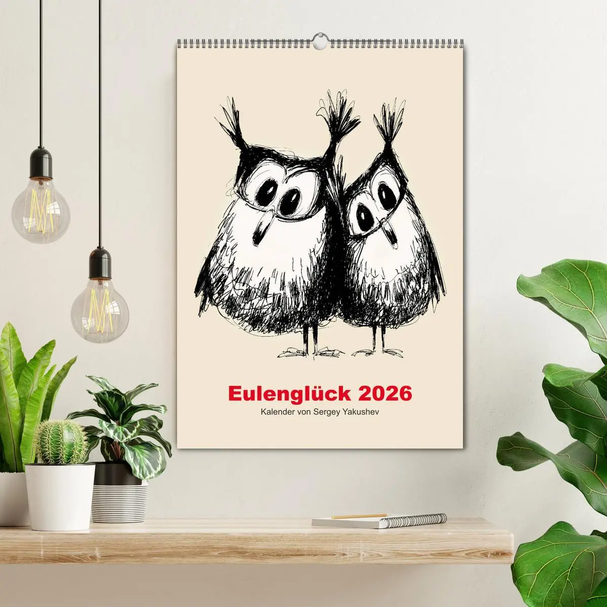 Bild: 9783516371147 | Eulenglück 2026 (Wandkalender 2026 DIN A2 hoch), CALVENDO...
