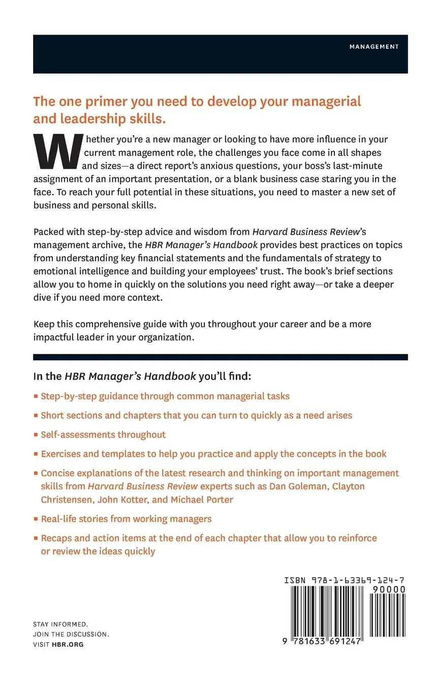Rückseite: 9781633691247 | Harvard Business Review Manager's Handbook | Taschenbuch | Englisch
