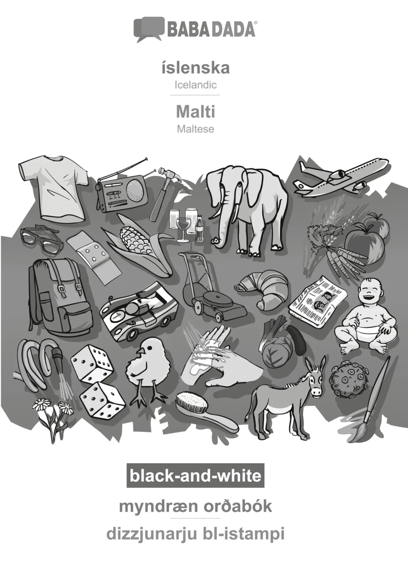 Cover: 9783366021247 | íslenska - Malti, myndræn orðabók, BW | Babadada Gmbh | Taschenbuch