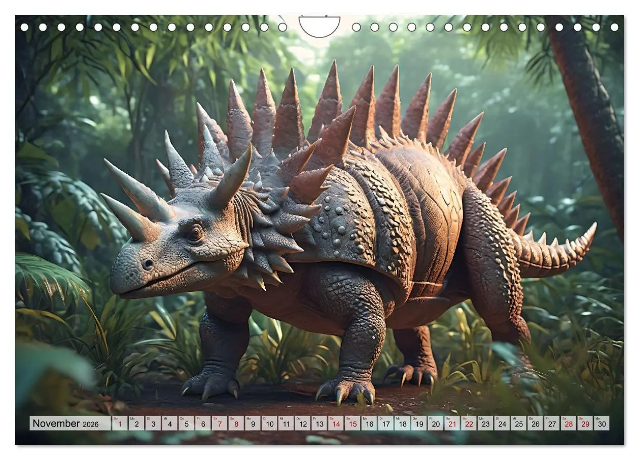 Bild: 9783457341247 | Dinosaurier - die Welt der Urzeitgiganten (Wandkalender 2026 DIN A4...