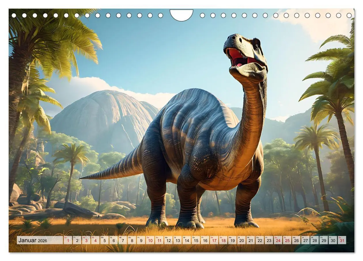 Bild: 9783457341247 | Dinosaurier - die Welt der Urzeitgiganten (Wandkalender 2026 DIN A4...