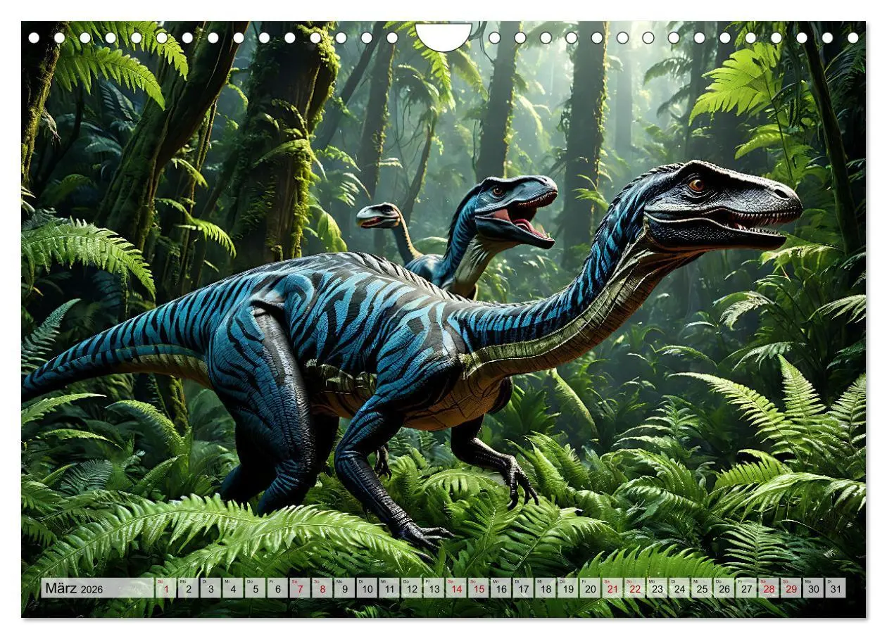 Bild: 9783457341247 | Dinosaurier - die Welt der Urzeitgiganten (Wandkalender 2026 DIN A4...