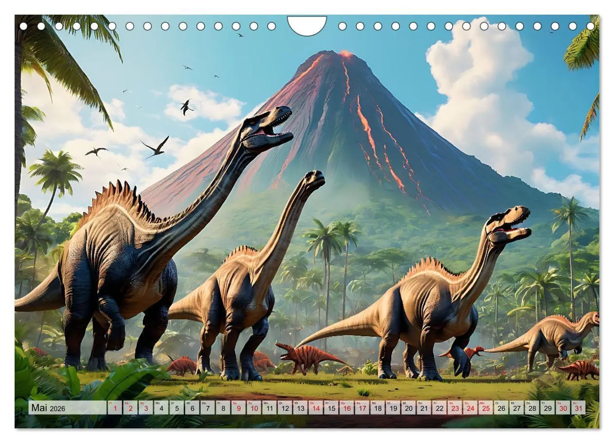 Bild: 9783457341247 | Dinosaurier - die Welt der Urzeitgiganten (Wandkalender 2026 DIN A4...