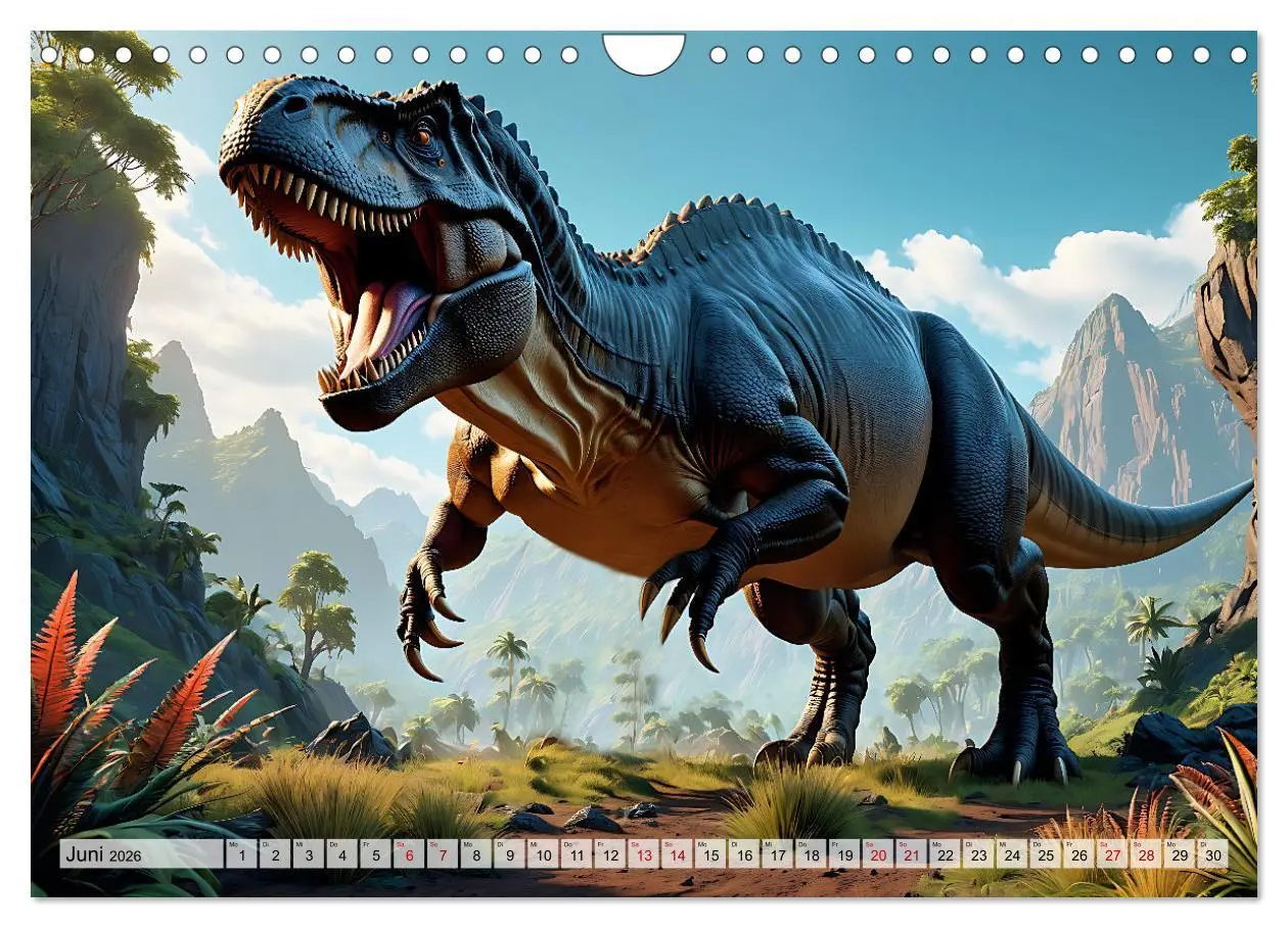 Bild: 9783457341247 | Dinosaurier - die Welt der Urzeitgiganten (Wandkalender 2026 DIN A4...