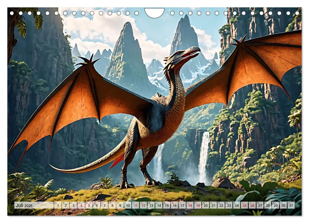Bild: 9783457341247 | Dinosaurier - die Welt der Urzeitgiganten (Wandkalender 2026 DIN A4...