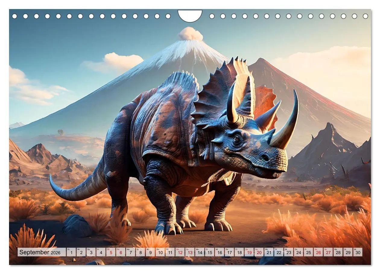Bild: 9783457341247 | Dinosaurier - die Welt der Urzeitgiganten (Wandkalender 2026 DIN A4...
